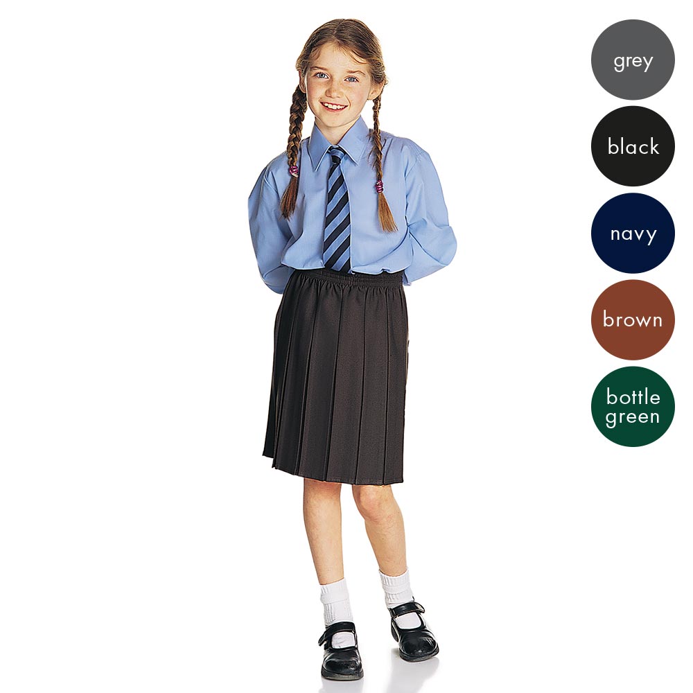 Girls All Box Pleat School Skirt – Primary