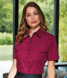 Premier Ladies Short Sleeve Poplin Blouse