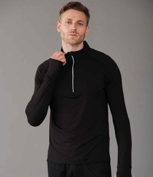 Tombo Long Sleeve Zip Neck Performance Top